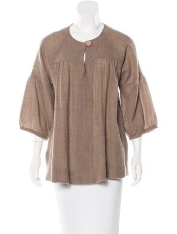 Graham & Spencer Wool Three-Quarter Sleeve Top