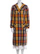 Garfinckel's Linen Plaid Print Coat