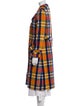 Garfinckel's Linen Plaid Print Coat