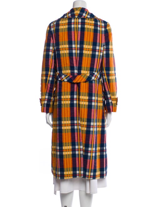 Garfinckel's Linen Plaid Print Coat