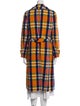 Garfinckel's Linen Plaid Print Coat