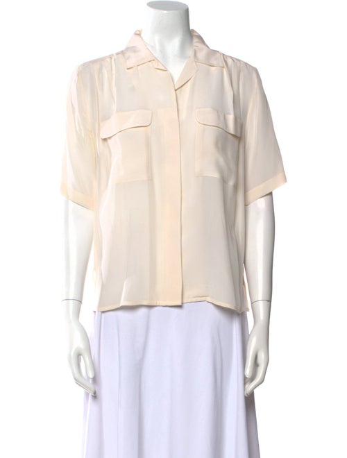 Garfinckel's Short Sleeve Button-Up Top