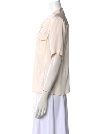 Garfinckel's Short Sleeve Button-Up Top