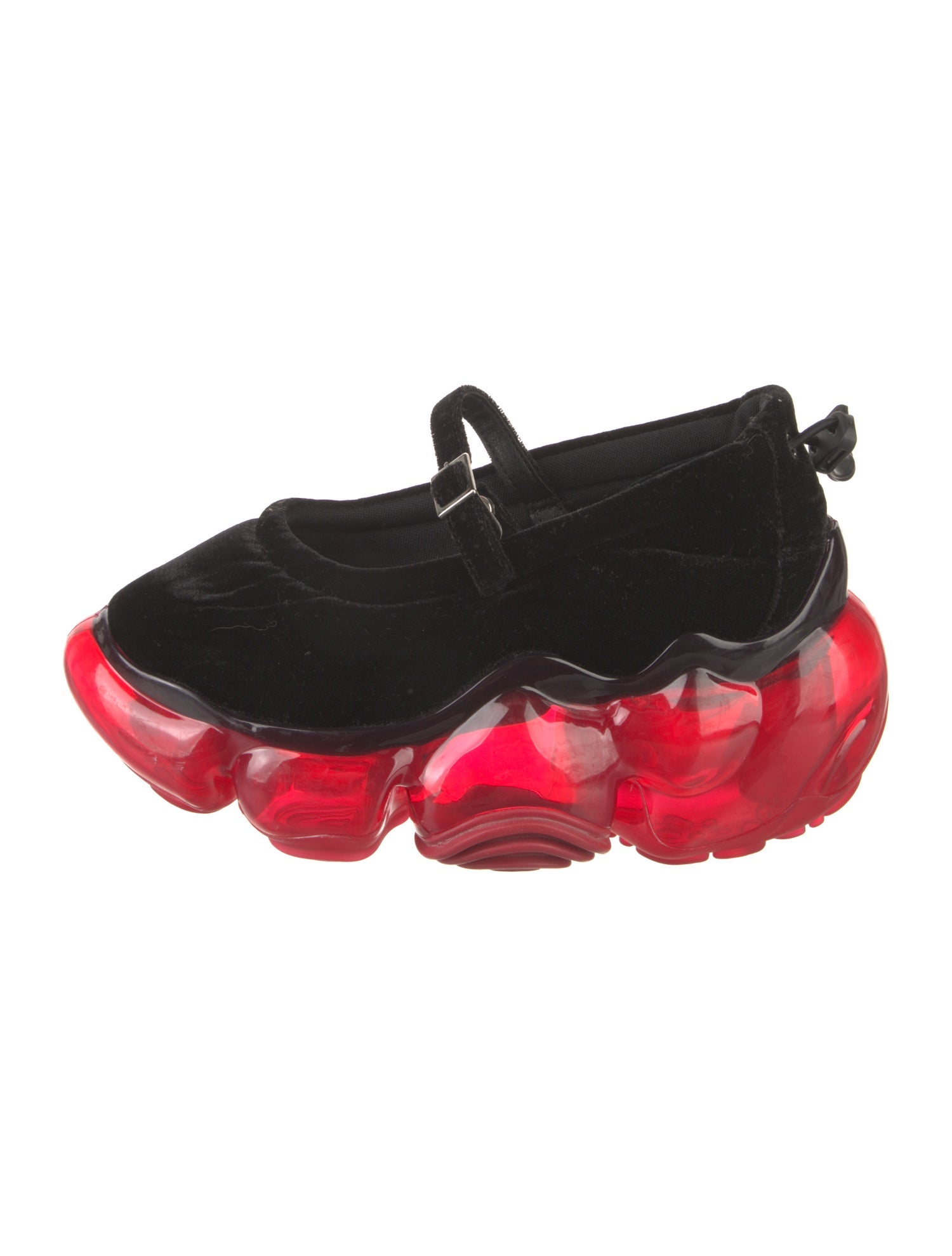 Grounds Velvet Wedge Sneakers