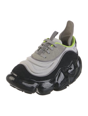 Grounds Leather Colorblock Pattern Sneakers