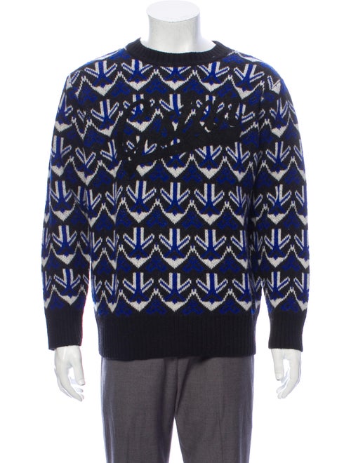 G-Star RAW Lambswool Printed Pullover Blue