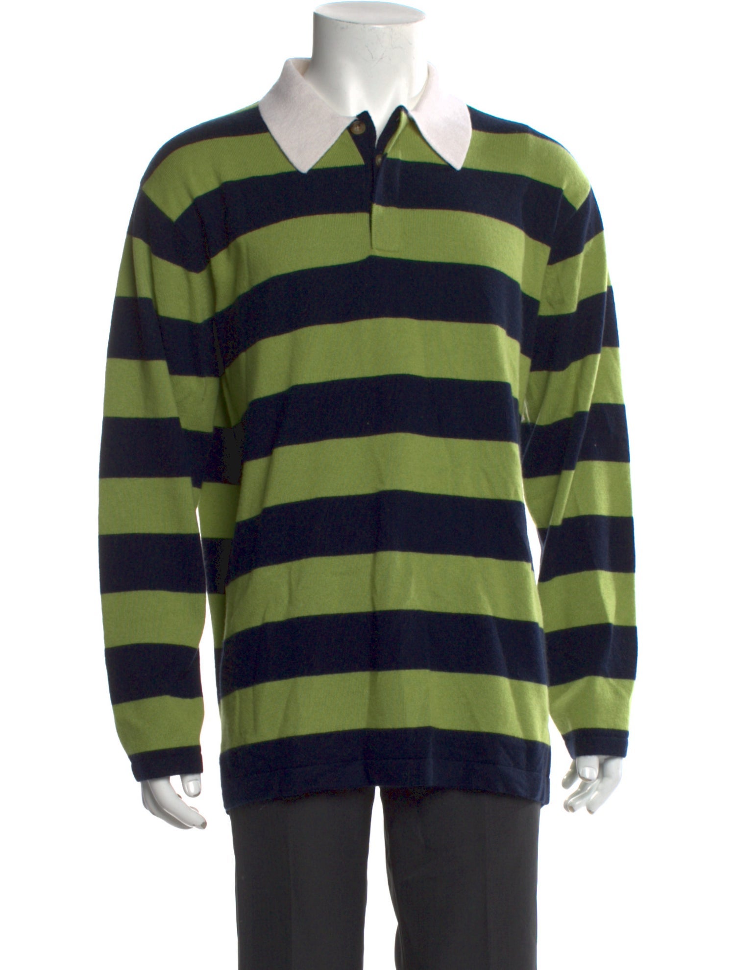 Guest in Residence Cashmere Striped Polo Sweater w/ Tags