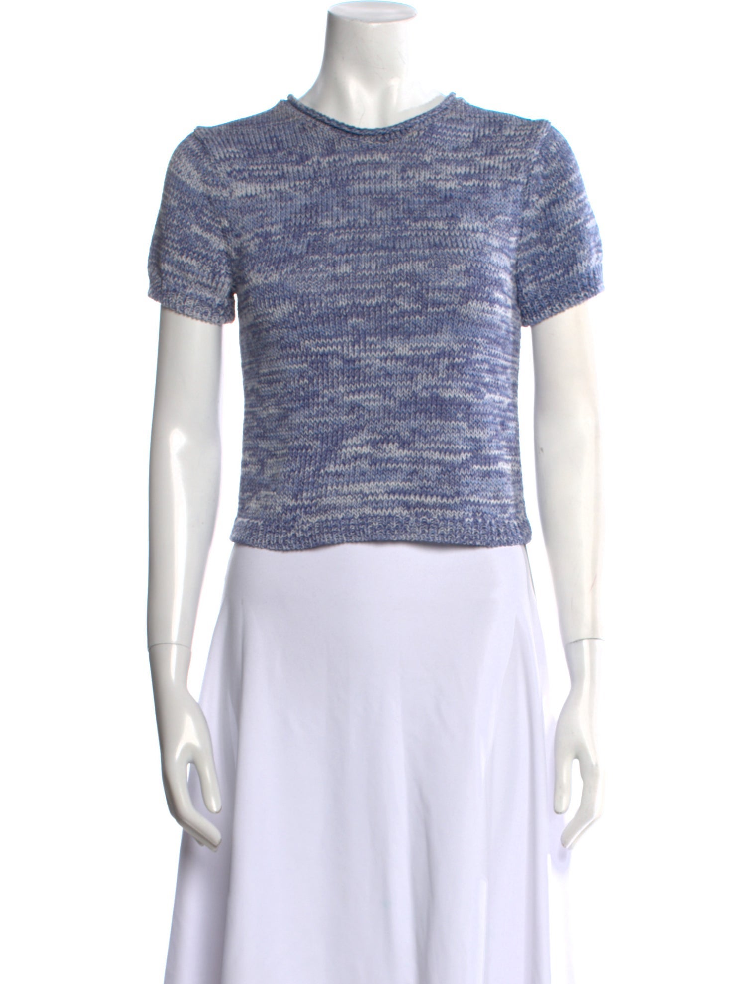 Guest in Residence Crew Neck Short Sleeve Crop Top