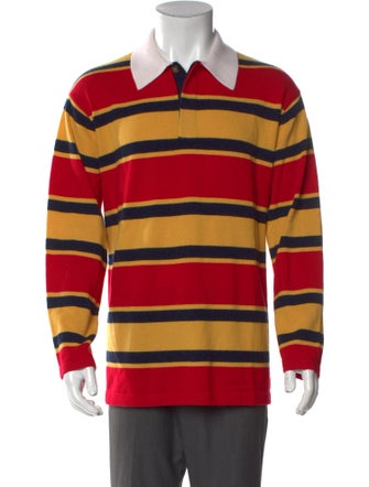 Guest in Residence Cashmere Striped Polo Sweater