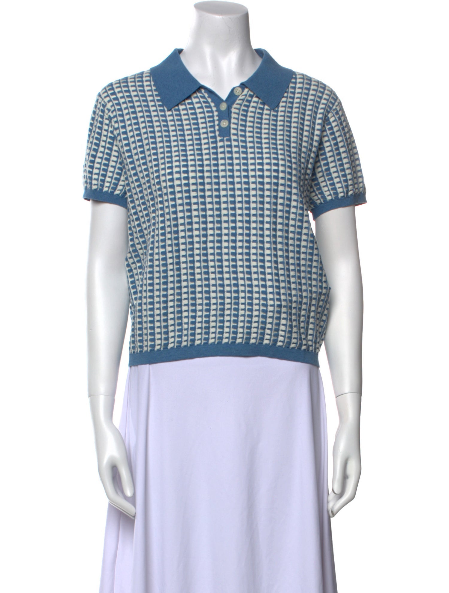 Guest in Residence Plaid Print Short Sleeve Polo