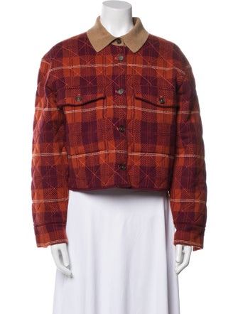 Guest in Residence Wool Plaid Print Jacket