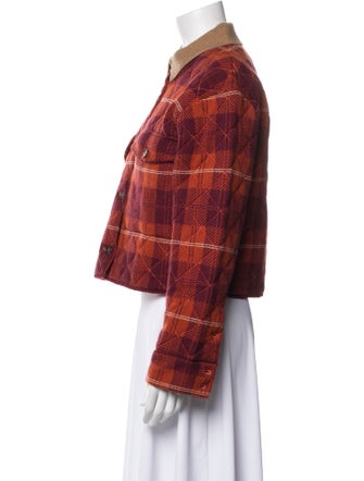 Guest in Residence Wool Plaid Print Jacket
