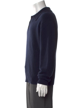 Guest in Residence Cashmere V-Neck Polo Sweater