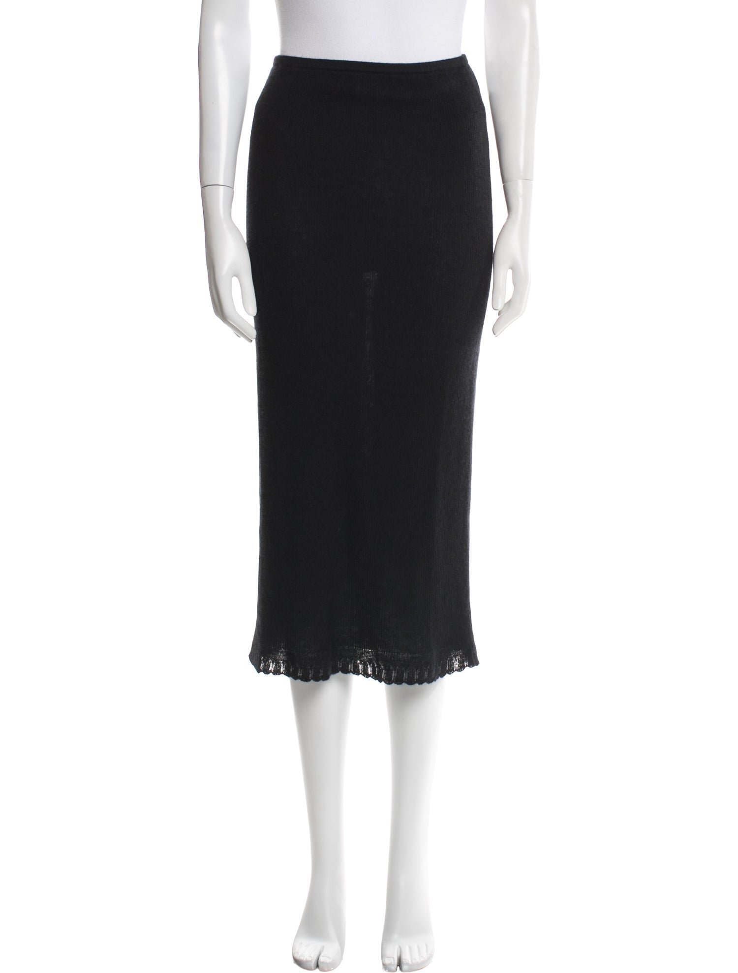 Guest in Residence Cashmere Midi Length Skirt