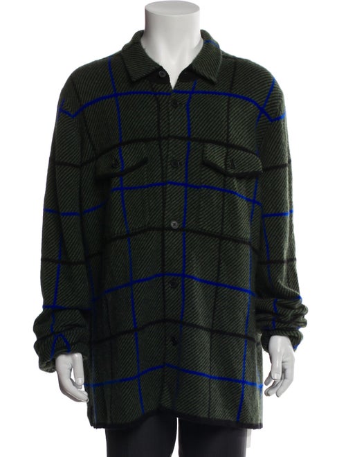 Guest in Residence Cashmere Plaid Print Cardigan