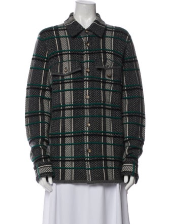 Guest in Residence Cashmere Plaid Print Sweater