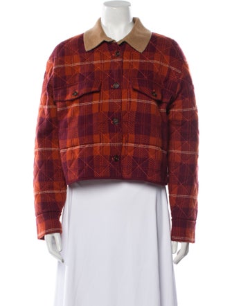 Guest in Residence Wool Plaid Print Jacket