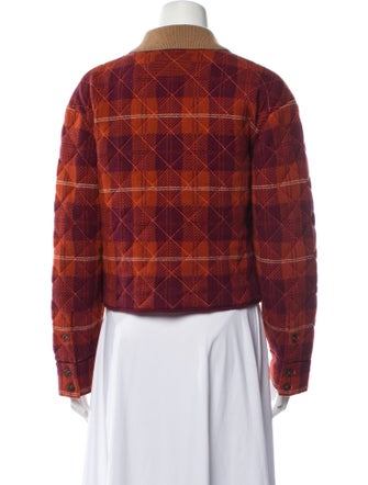 Guest in Residence Wool Plaid Print Jacket