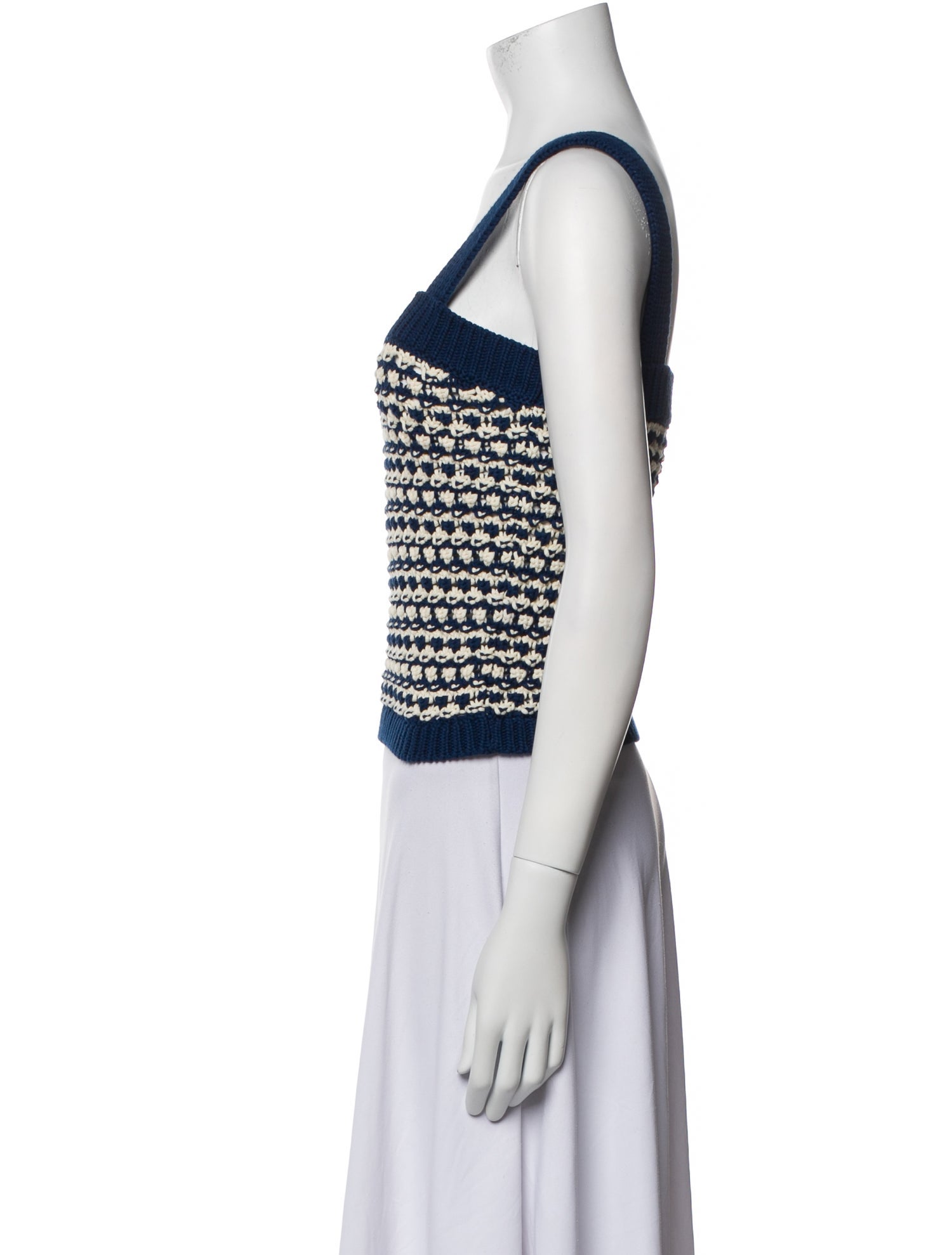 Guest in Residence Printed Square Neckline Crop Top