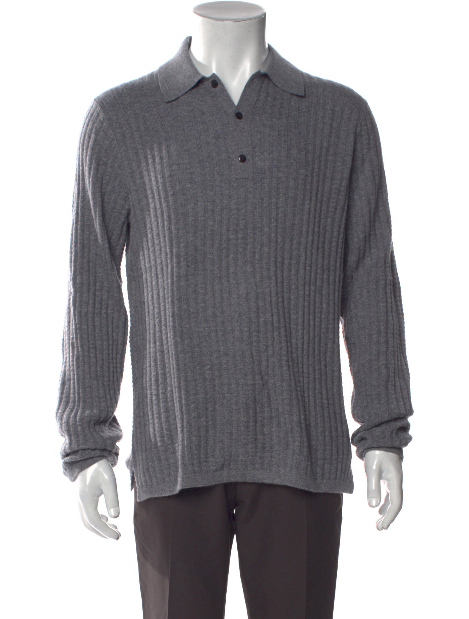 Guest in Residence Cashmere Mock Neck Polo Sweater