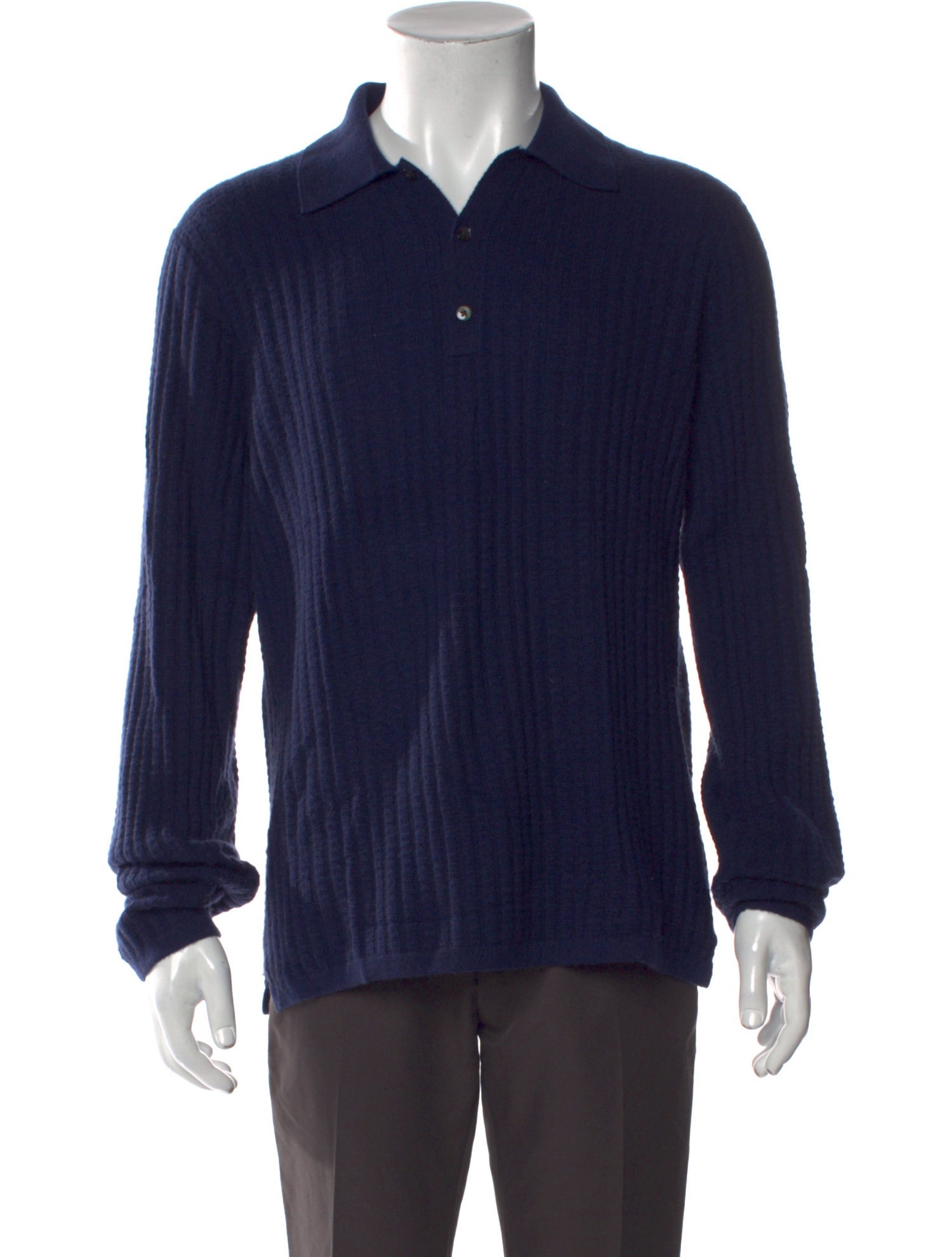 Guest in Residence Cashmere Crew Neck Polo Sweater