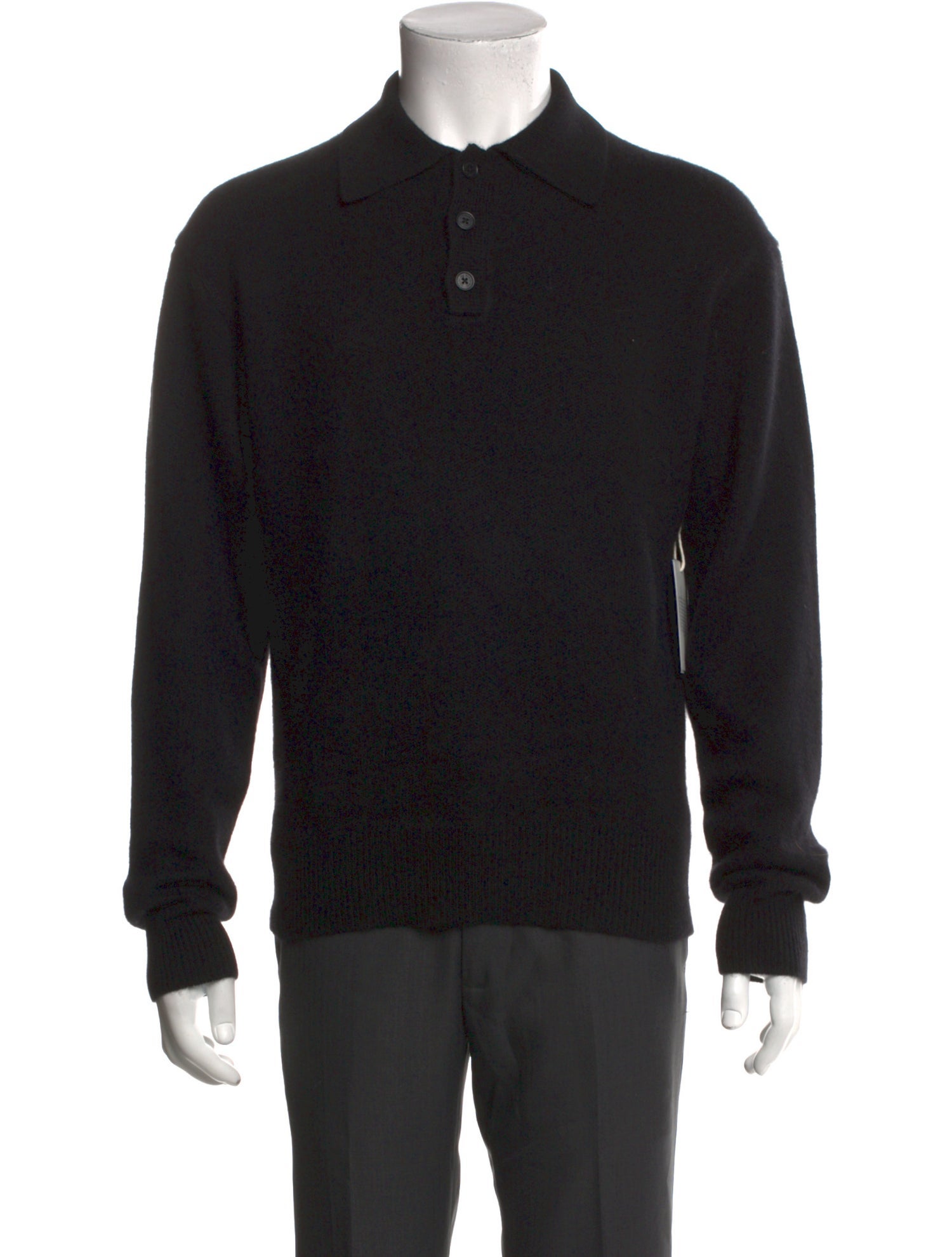 Guest in Residence Cashmere Mock Neck Polo Sweater