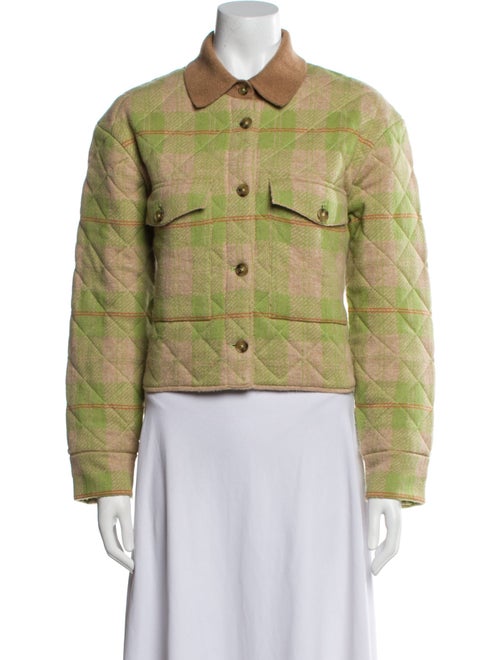 Guest in Residence Wool Plaid Print Utility Jacket