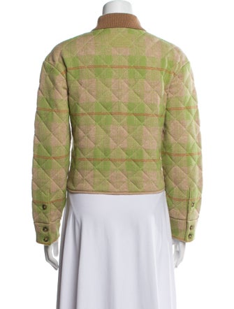 Guest in Residence Wool Plaid Print Utility Jacket