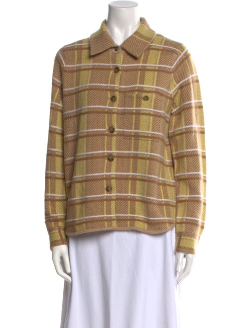 Guest in Residence Cashmere Plaid Print Sweater
