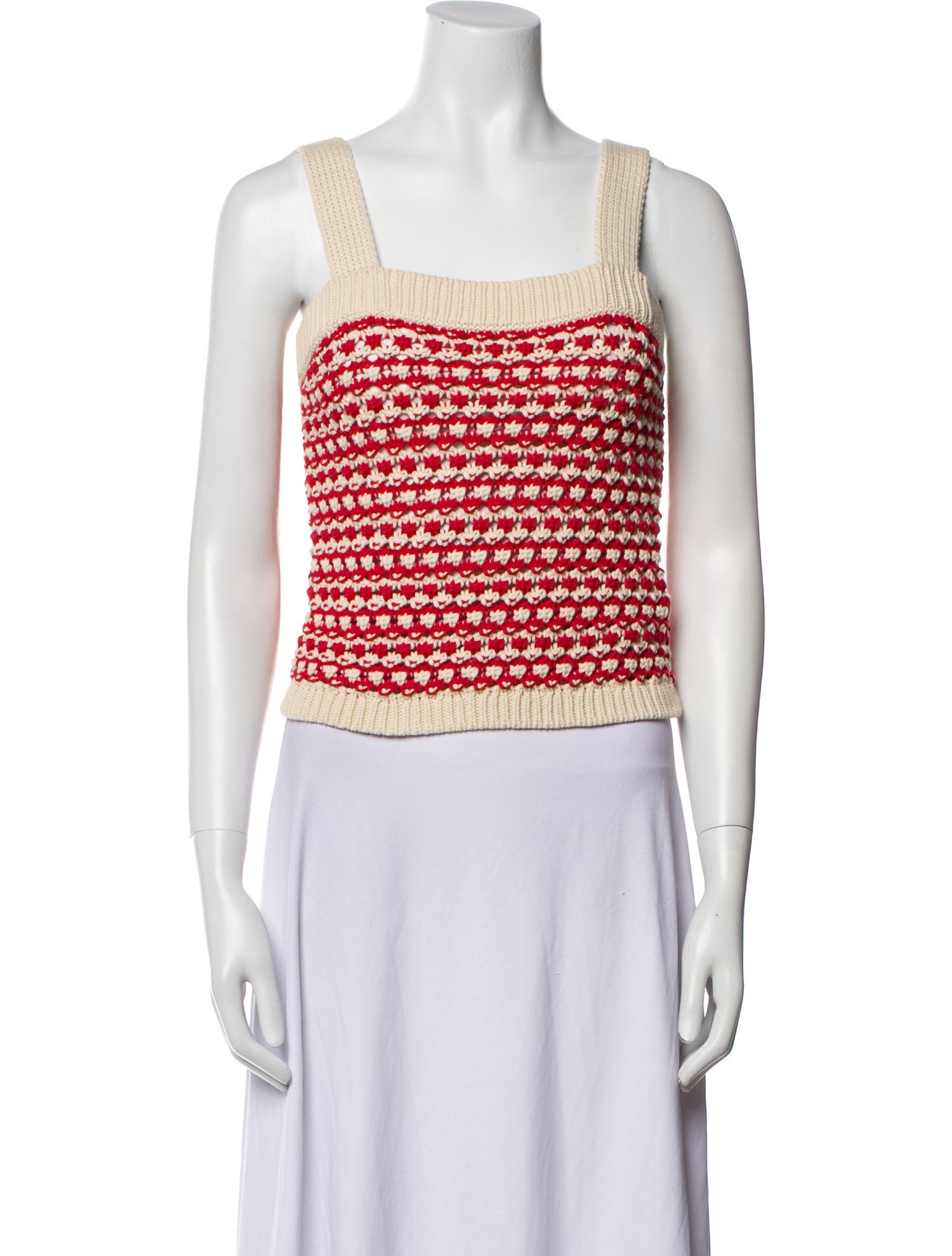 Guest in Residence Striped Square Neckline Sweater