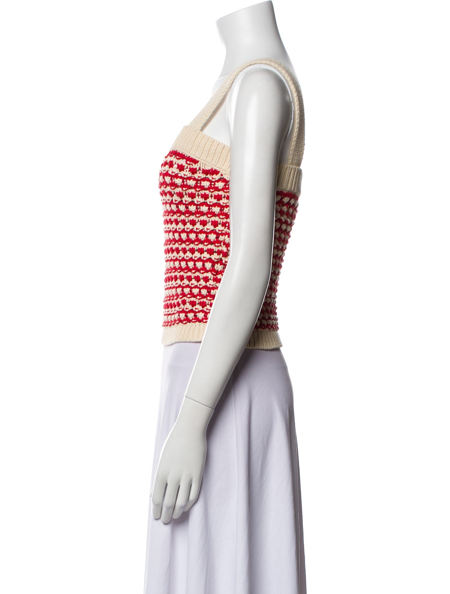 Guest in Residence Striped Square Neckline Sweater