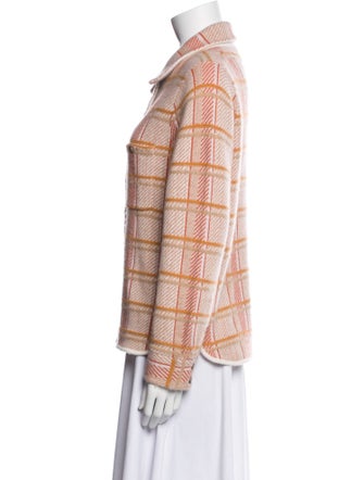 Guest in Residence Cashmere Plaid Print Blazer