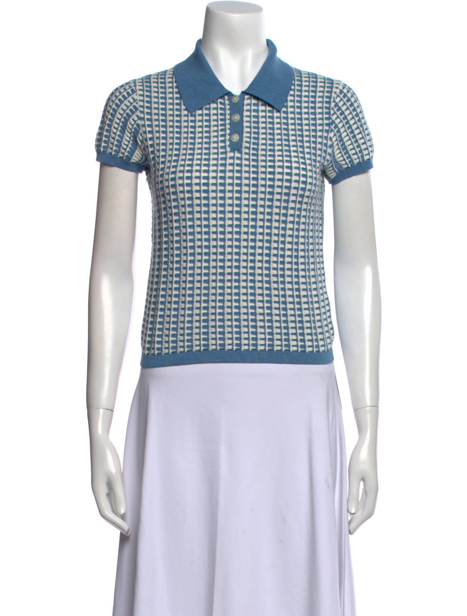 Guest in Residence Plaid Print Short Sleeve Polo