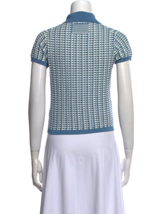 Guest in Residence Plaid Print Short Sleeve Polo