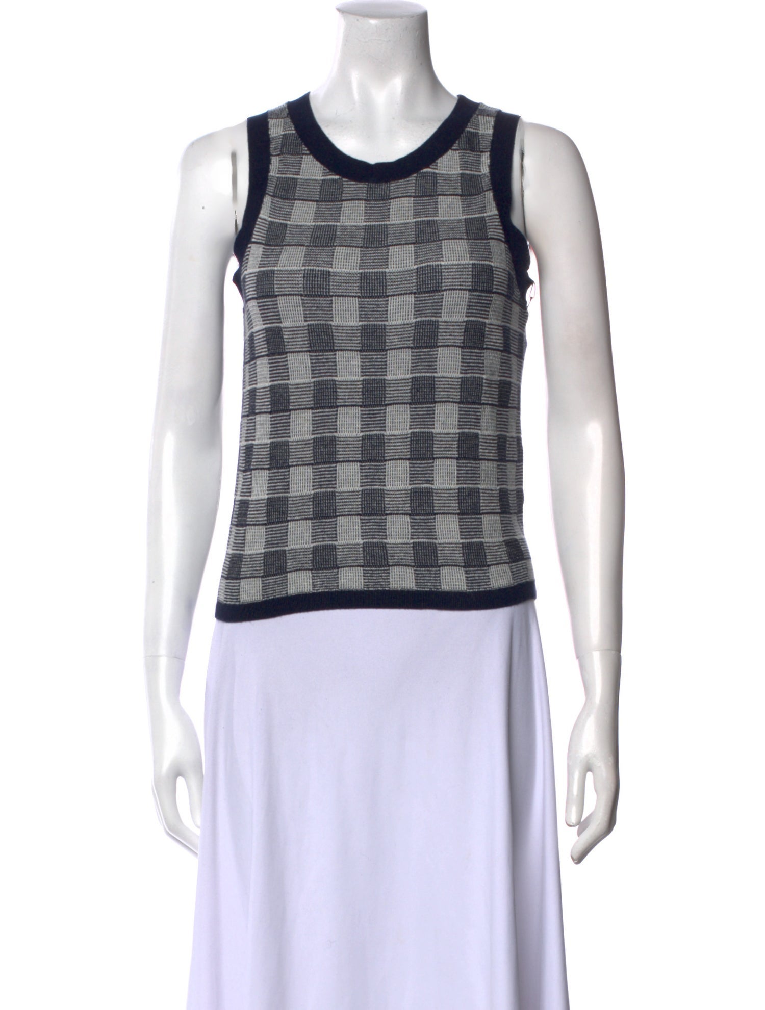 Guest in Residence Silk Plaid Print Crop Top w/ Tags