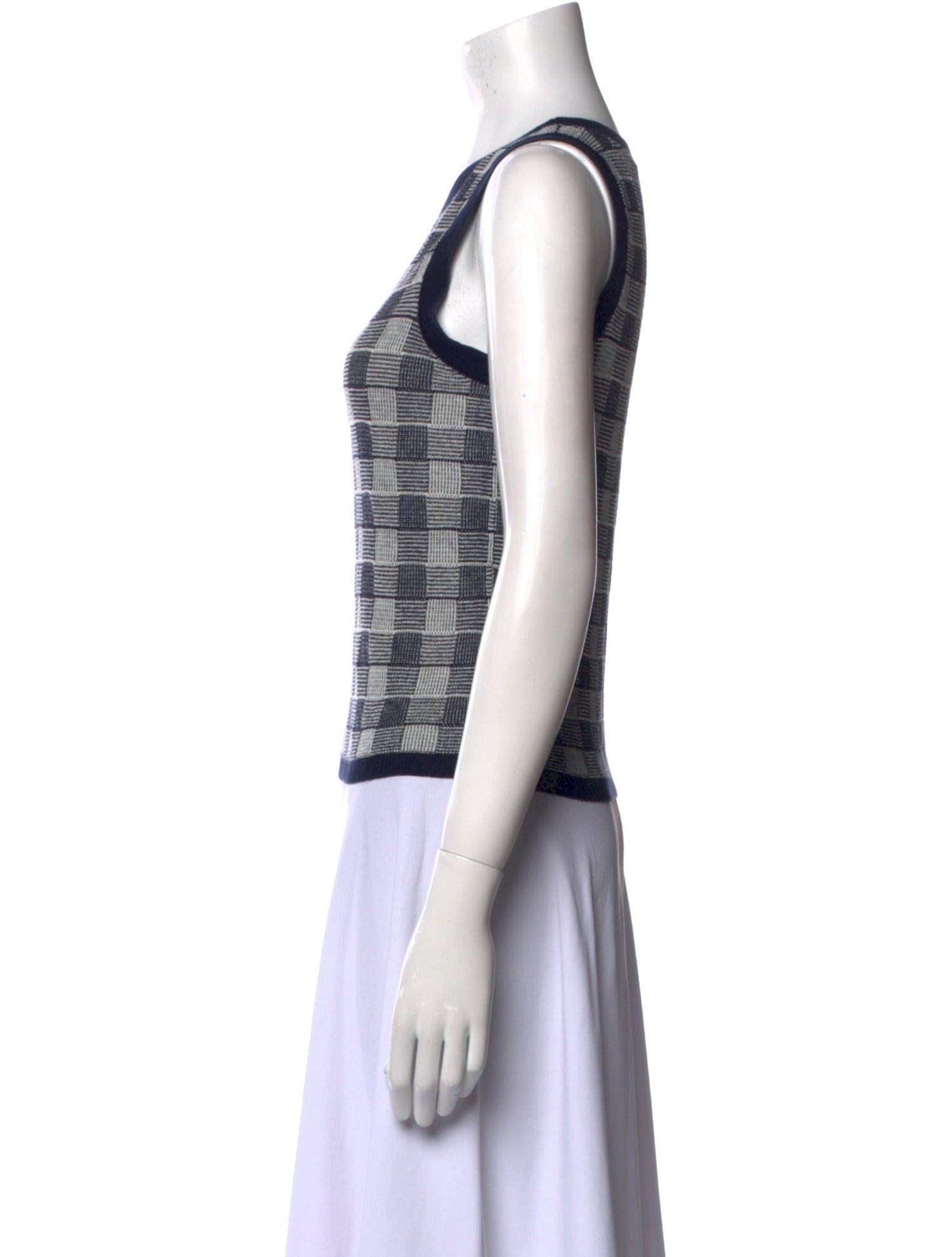 Guest in Residence Silk Plaid Print Crop Top w/ Tags