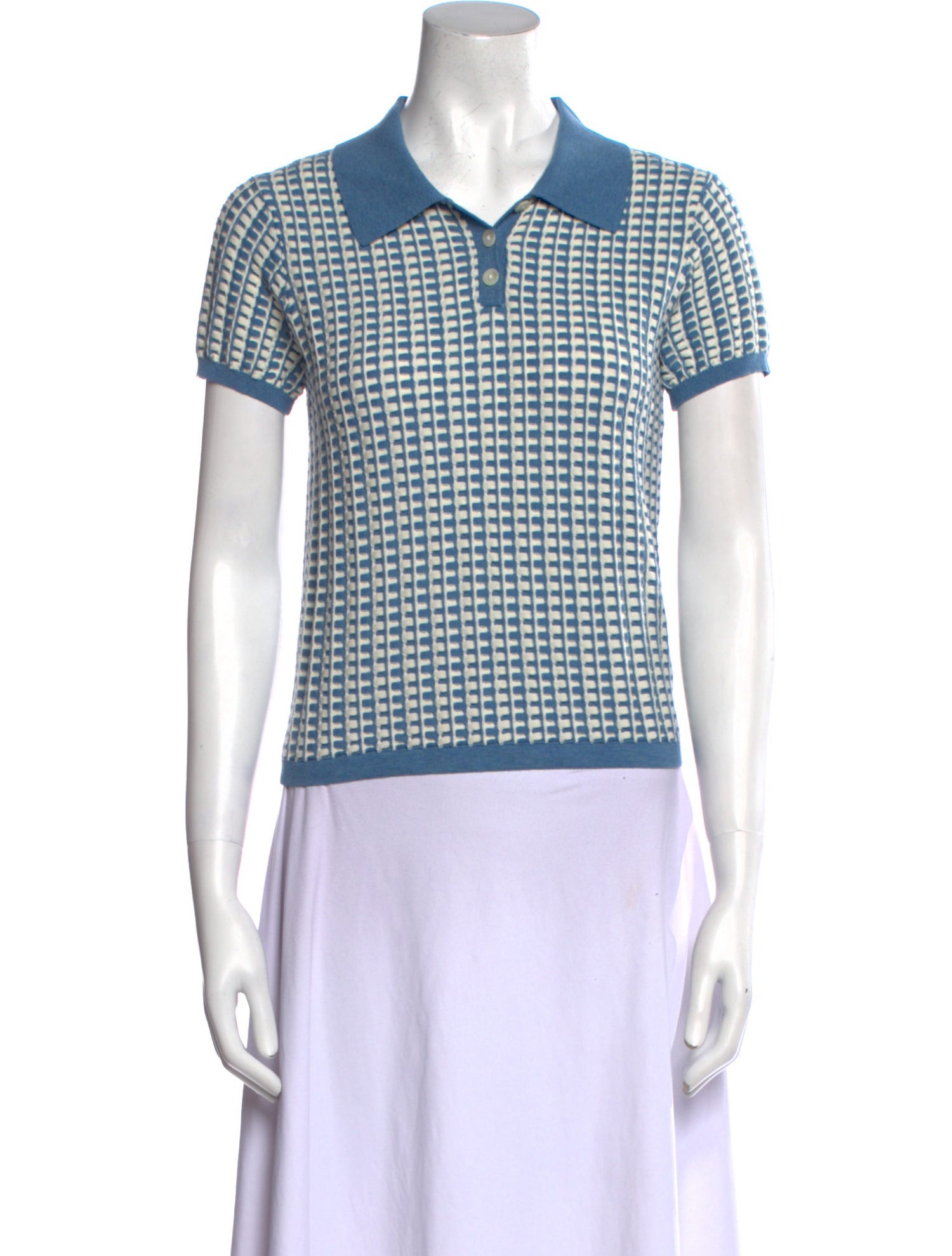 Guest in Residence Plaid Print Crew Neck Sweater