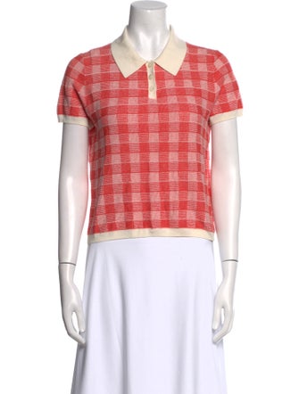 Guest in Residence Silk Plaid Print Polo