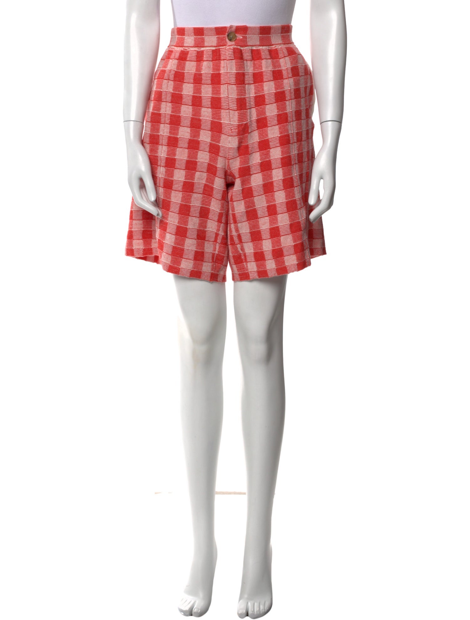 Guest in Residence Plaid Print Knee-Length Shorts