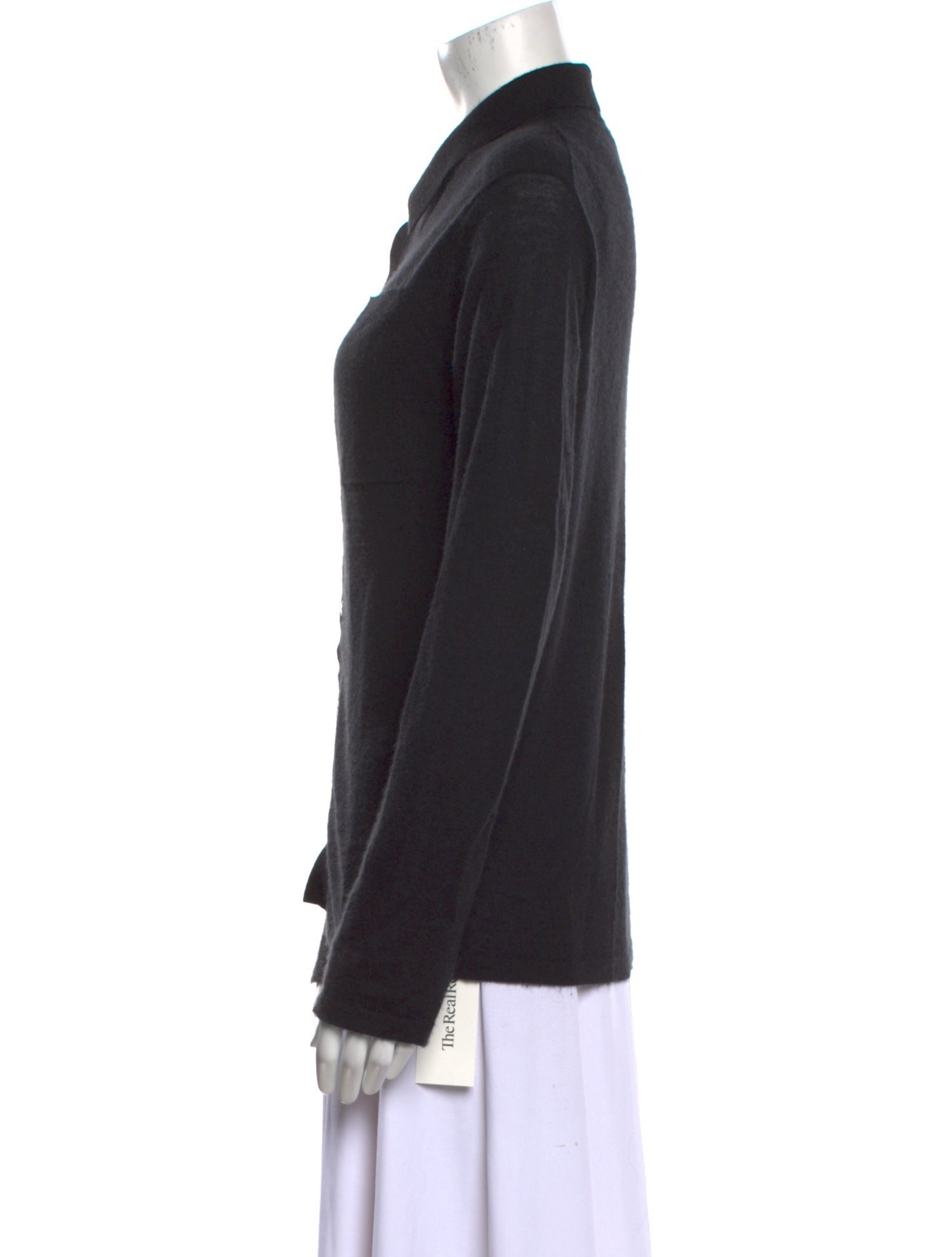 Guest in Residence Cashmere Long Sleeve Button-Up Top