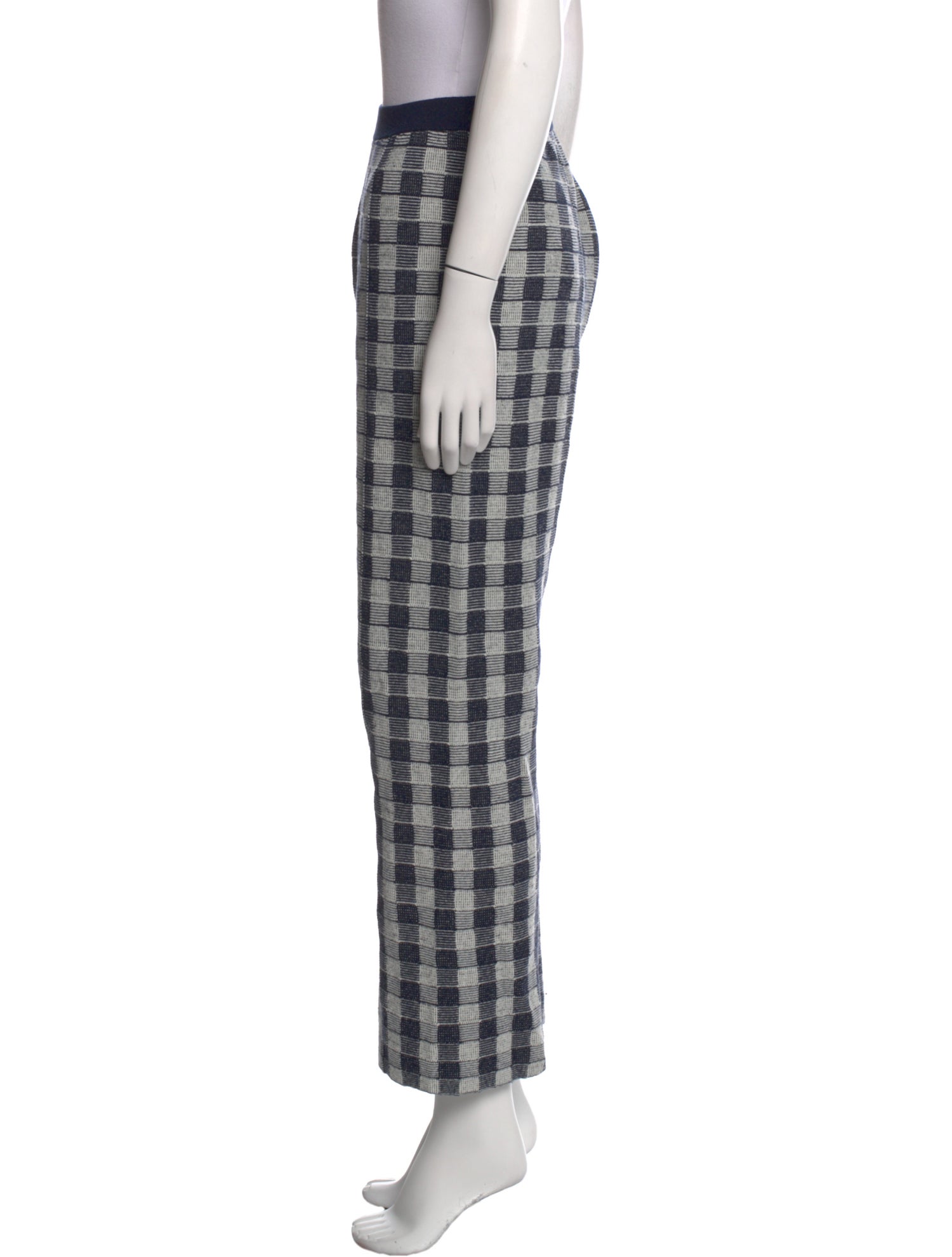Guest in Residence Plaid Print Wide Leg Pants