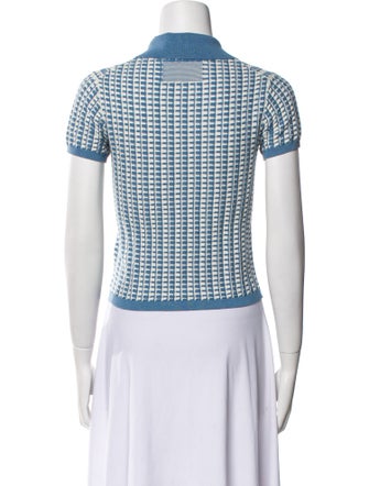 Guest in Residence Plaid Print Short Sleeve Polo