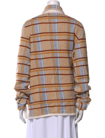 Guest in Residence Cashmere Plaid Print Sweater