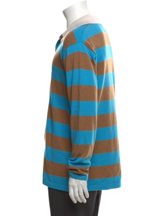 Guest in Residence Cashmere Striped Polo Sweater