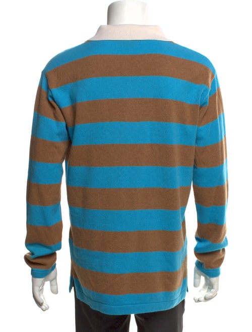 Guest in Residence Cashmere Striped Polo Sweater