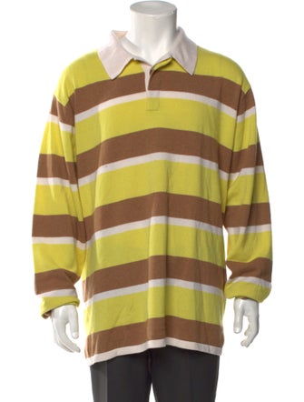 Guest in Residence Cashmere Striped Polo Sweater
