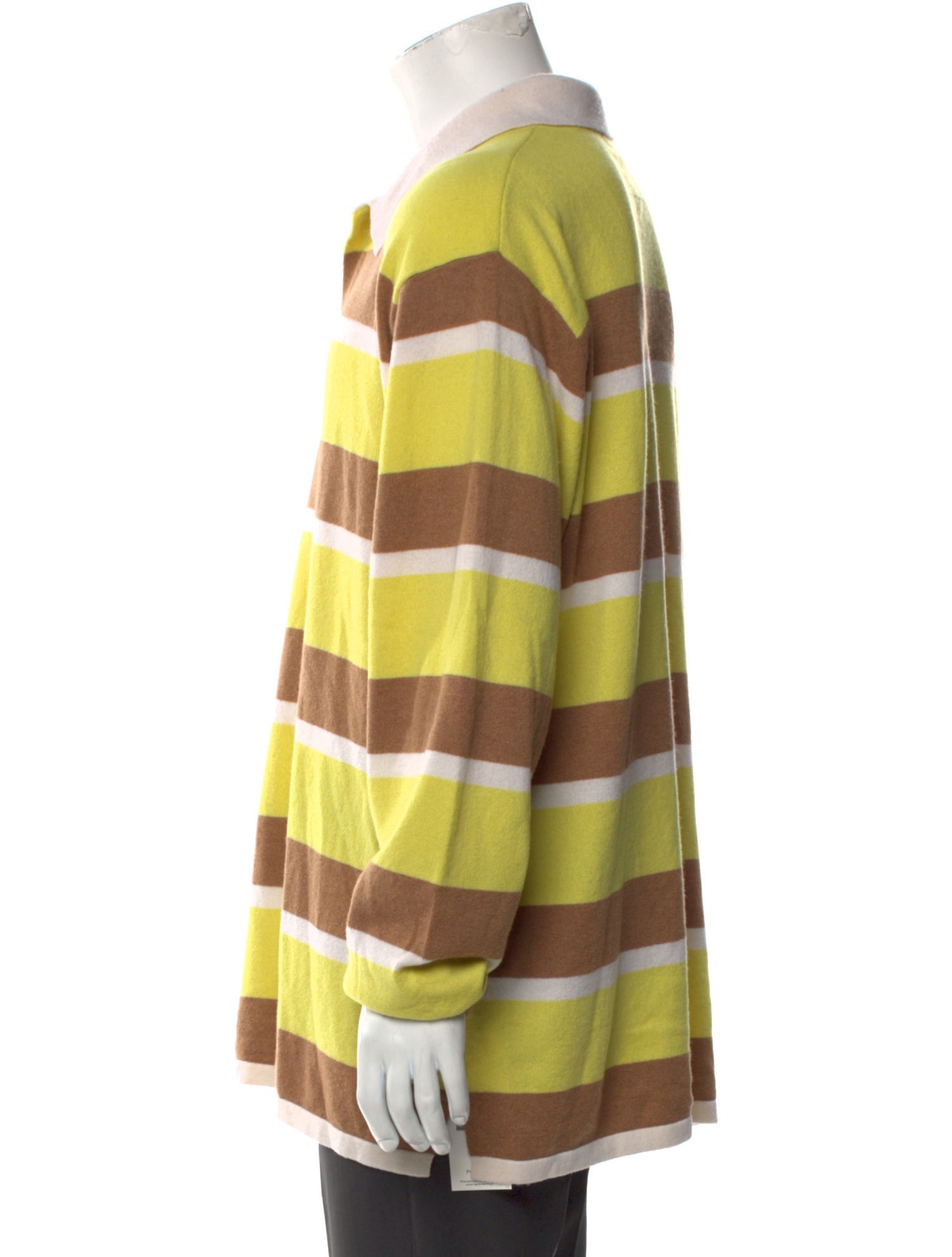 Guest in Residence Cashmere Striped Polo Sweater