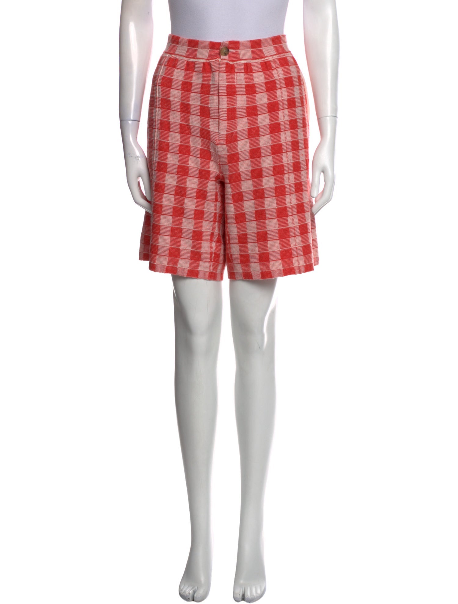 Guest in Residence Plaid Print Mini Shorts