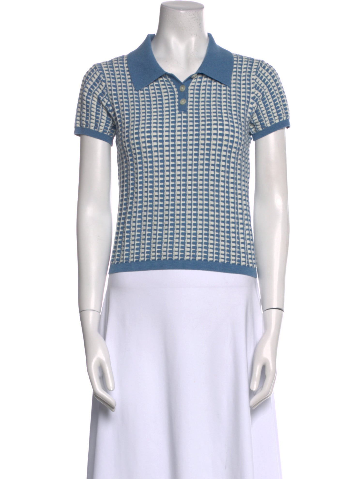 Guest in Residence Plaid Print Short Sleeve Polo