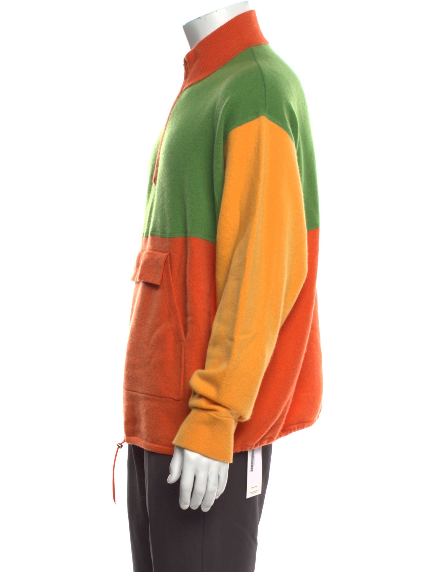Guest in Residence Cashmere Colorblock Pattern Polo Sweater